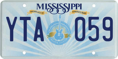 MS license plate YTA059