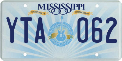 MS license plate YTA062