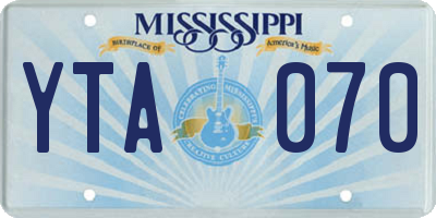 MS license plate YTA070