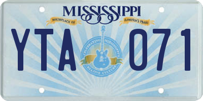 MS license plate YTA071