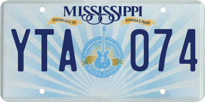 MS license plate YTA074