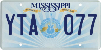 MS license plate YTA077