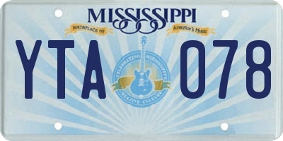 MS license plate YTA078