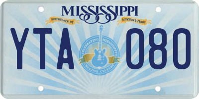 MS license plate YTA080