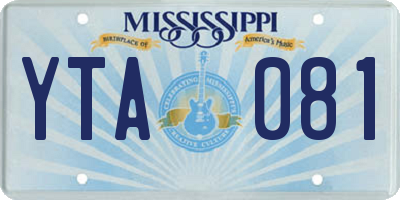 MS license plate YTA081