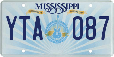 MS license plate YTA087