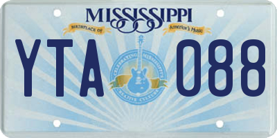MS license plate YTA088