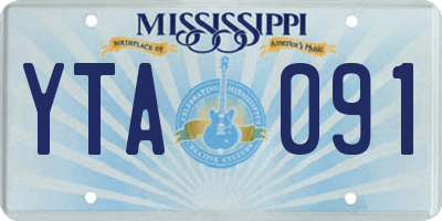 MS license plate YTA091