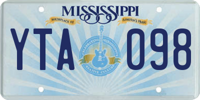 MS license plate YTA098