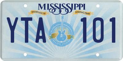 MS license plate YTA101