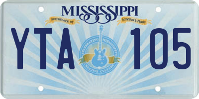 MS license plate YTA105