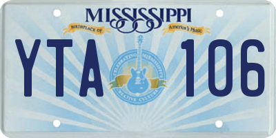 MS license plate YTA106