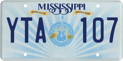 MS license plate YTA107