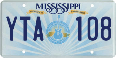 MS license plate YTA108