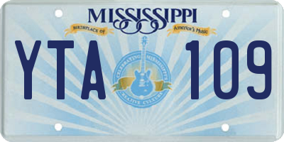 MS license plate YTA109
