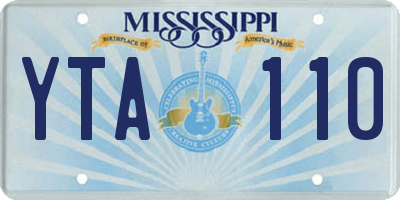MS license plate YTA110