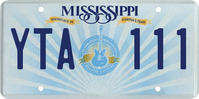 MS license plate YTA111