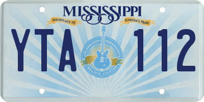 MS license plate YTA112