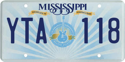 MS license plate YTA118