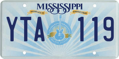 MS license plate YTA119