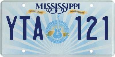 MS license plate YTA121