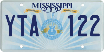 MS license plate YTA122