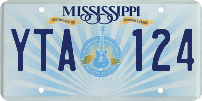 MS license plate YTA124