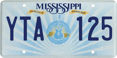 MS license plate YTA125