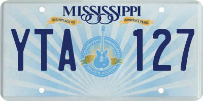 MS license plate YTA127