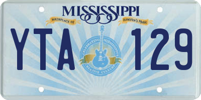 MS license plate YTA129