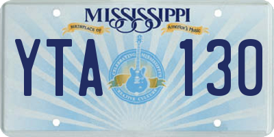 MS license plate YTA130