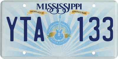 MS license plate YTA133