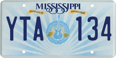 MS license plate YTA134