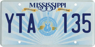 MS license plate YTA135