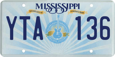 MS license plate YTA136