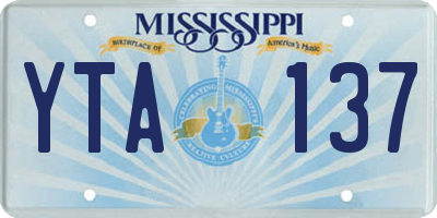 MS license plate YTA137