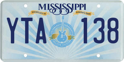 MS license plate YTA138