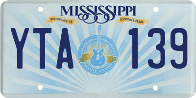 MS license plate YTA139