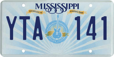 MS license plate YTA141