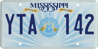 MS license plate YTA142