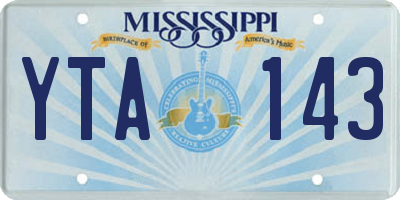 MS license plate YTA143