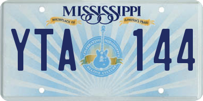 MS license plate YTA144