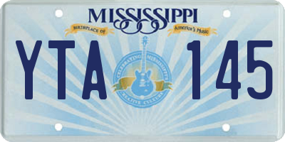 MS license plate YTA145