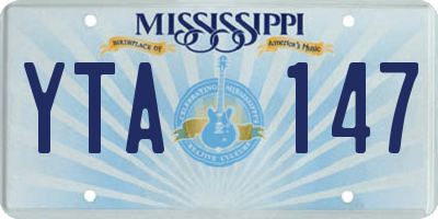 MS license plate YTA147