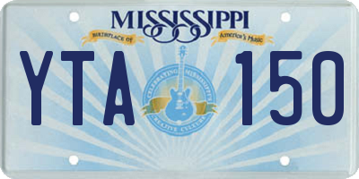 MS license plate YTA150