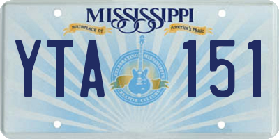 MS license plate YTA151