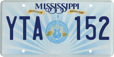 MS license plate YTA152