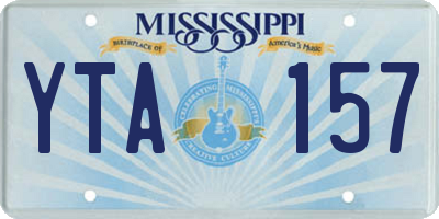 MS license plate YTA157