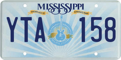 MS license plate YTA158