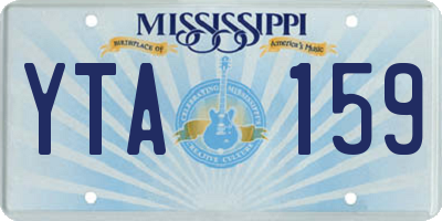 MS license plate YTA159